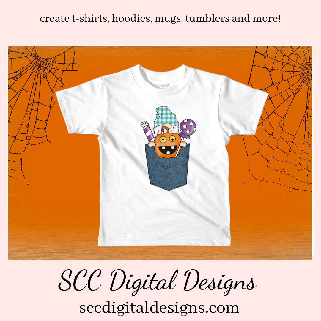Pocket Gnomes Halloween Clipart, Spiders, Spooky Pumpkins, Candy, Ghosts, Teacher Resources, Instant Download, Commercial Use, Clip Art PNG Set, Craft Supplies, Scrapbook Elements, Exclusive Clipart Set, Blue Demin Pocket  Our clipart files come to you as 300 dpi PNG images.