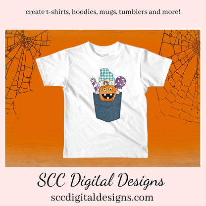 Pocket Gnomes Halloween Clipart, Spiders, Spooky Pumpkins, Candy, Ghosts, Teacher Resources, Instant Download, Commercial Use, Clip Art PNG Set, Craft Supplies, Scrapbook Elements, Exclusive Clipart Set, Blue Demin Pocket  Our clipart files come to you as 300 dpi PNG images.