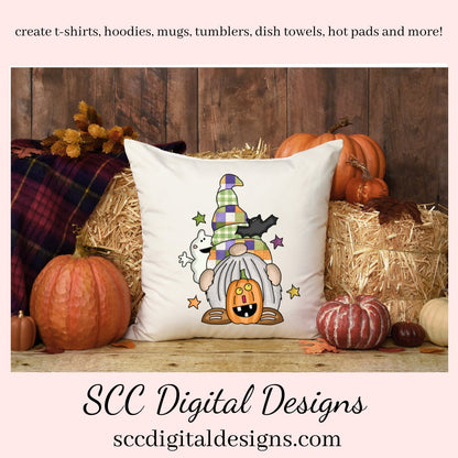 Ghosty Gnome Clipart, Pastel Colors, Ghost, Pumpkin, Bat, DIY T-Shirts, Mugs, Welcome Mats, Instant Download, Commercial Use, Clip Art Set PNG, DIY Party Printables, T-Shirt & Hoodie Design, Craft Supplies, Scrapbook Elements, Personal Use  Our clipart files come to you as 300 dpi PNG images.