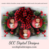 Little Ginger Loves Snowmen Clipart, Top Hat + Santa Hat Snowman, T-Shirt & Hoodie Design, Teacher Resources, Instant Download, Commercial Use, Exclusive Clip Art Set, Craft Supplies, Scrapbook Elements, Personal Use  Our clipart files come to you as 300 dpi PNG images.