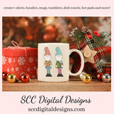 Tall Gnomes Christmas Cookies Clipart, Gingerbread, Holiday Tree, Candy, Chocolate Chip, DIY Xmas Printables, T-Shirt & Hoodie Design, Teacher Resources, Instant Download, Commercial Use, Exclusive Clip Art Set, Craft Supplies, Scrapbook Elements, Personal Use