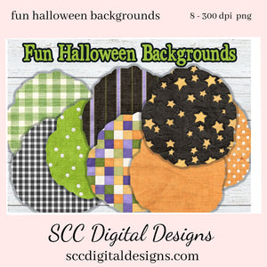 Fun Halloween Backgrounds, Digital Paper, Create Printables, T-Shirts, Hoodies, Mugs, Tumblers & More! Instant Download, Commercial Use, Clip Art Set PNG, DIY Party Printables, T-Shirt & Hoodie Design, Craft Supplies, Scrapbook Elements, Personal Use