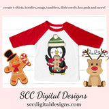 Penguin Christmas Cookies Clipart, Xmas Cookie & Candies, Create Christmas Decor, Create Holiday Printables, Instant Download, Commercial Use, Clip Art PNG Set, T-Shirt & Hoodie Design, Craft Supplies, Scrapbook Elements, Personal Use  Our clipart files come to you as 300 dpi PNG images.   