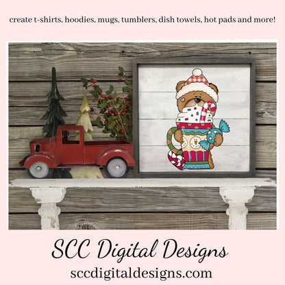 Winter Bear Snowman Soup Clipart, Whimsical Bears, Hot Chocolate Mug, Create Christmas Decor, Create Holiday Printables, Instant Download, Commercial Use, Clip Art PNG Set, T-Shirt & Hoodie Design, Craft Supplies, Scrapbook Elements, Personal Use  Our clipart files come to you as 300 dpi PNG images.   