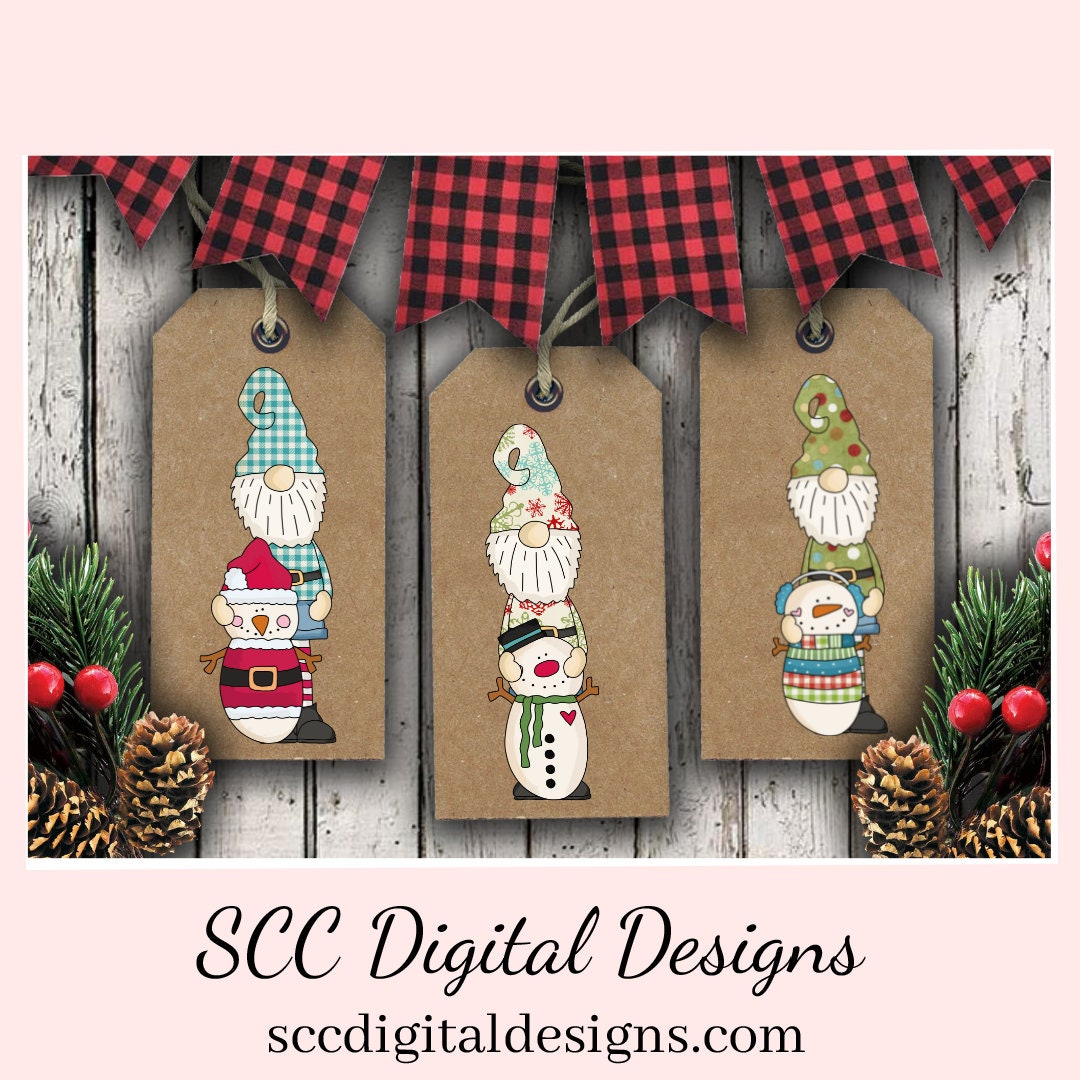 Tall Gnomes PNG, Black Top Hat Snowmen, Santa Hat Snowman, DIY Gift for Her, Instant Download, Exclusive Clipart, Commercial Use Clip Art PNG Set, Create Christmas Decor, Create Holiday Printables, T-Shirt & Hoodie Design, Craft Supplies, Scrapbook Elements, Personal Use