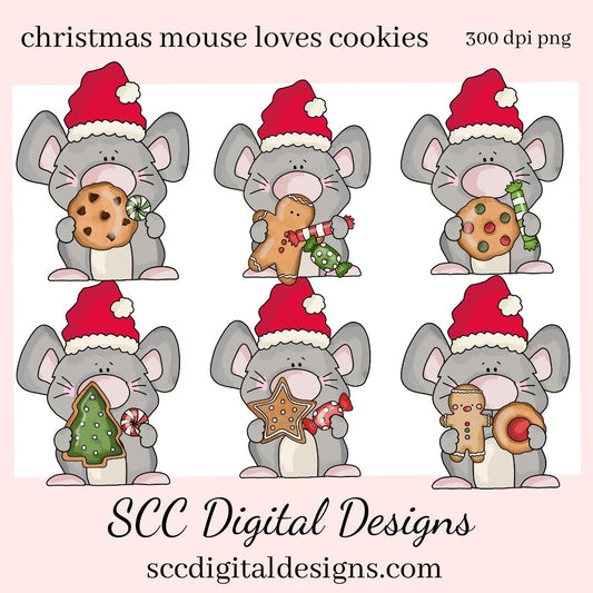 Christmas Mouse PNG, Chubby Mice, Xmas Cookies, Gingerbread, DIY Gift for Her, Instant Download, Exclusive Clipart, Commercial Use Clip Art PNG Set, Create Christmas Decor, Create Holiday Printables, T-Shirt & Hoodie Design, Craft Supplies, Scrapbook Elements, Personal Use