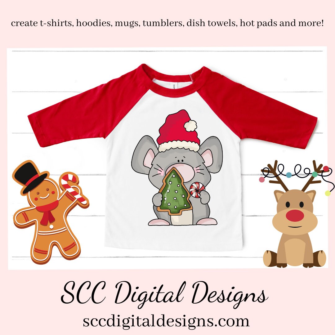 Christmas Mouse PNG, Chubby Mice, Xmas Cookies, Gingerbread, DIY Gift for Her, Instant Download, Exclusive Clipart, Commercial Use Clip Art PNG Set, Create Christmas Decor, Create Holiday Printables, T-Shirt & Hoodie Design, Craft Supplies, Scrapbook Elements, Personal Use