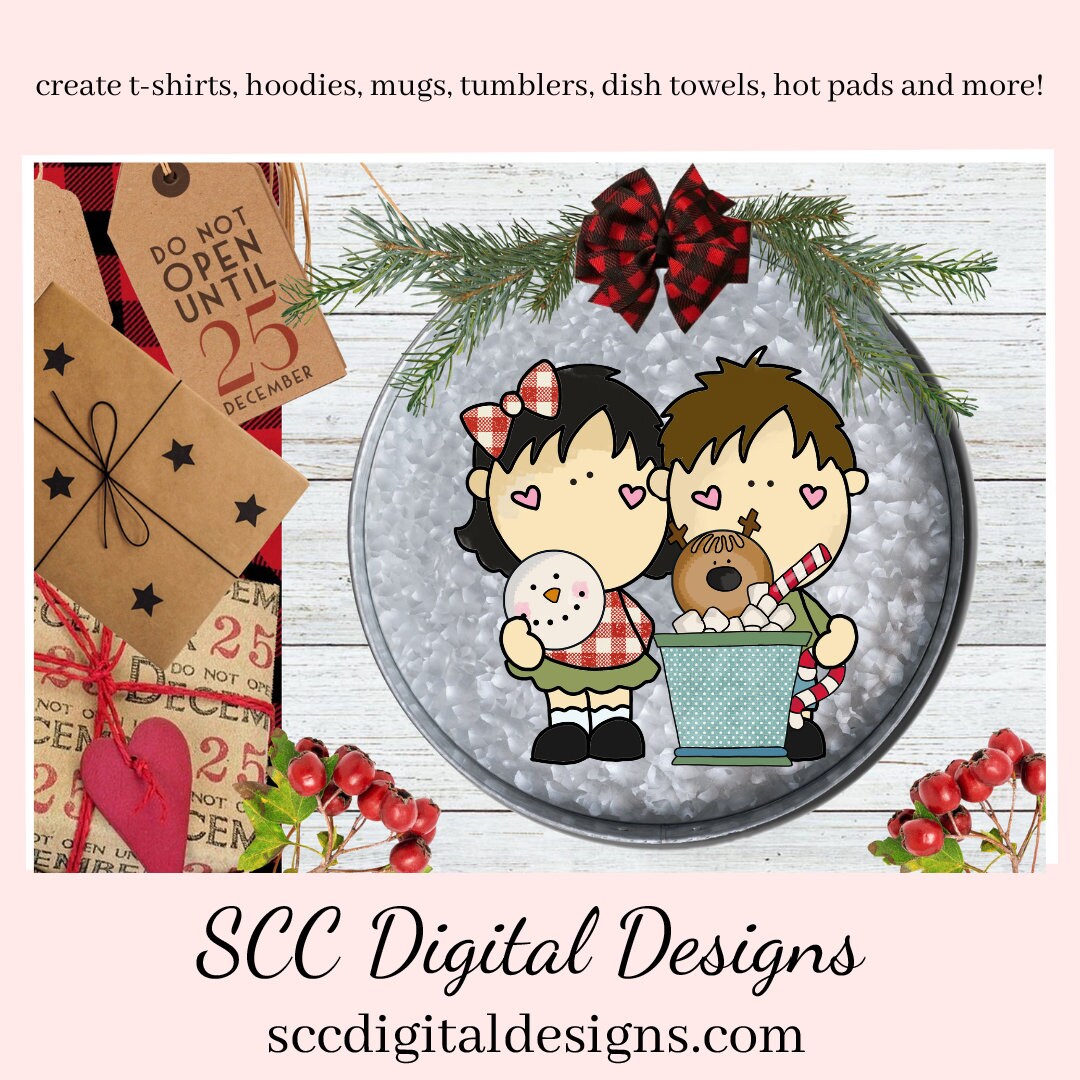 Christmas Kids PNG, Cocoa Bombs Hot Chocolate, Xmas Candy, DIY Gift for Her, Instant Download, Exclusive Clipart, Commercial Use Clip Art Set, DIY Xmas Printables,, Create Christmas Decor, Create Holiday Printables, T-Shirt & Hoodie Design, Craft Supplies, Scrapbook Elements, Personal Use