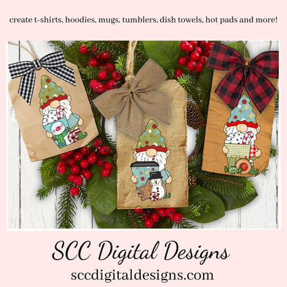 Elf Gnomes Christmas Coffee Clipart, Cocoa Mug, DIY Gift for Her, Holiday Cookie, Xmas Home Decor, Instant Download, Commercial Use PNG, Exclusive Clip Art Set