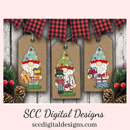 Elf Gnomes Merry Christmas Clipart, Holiday Presents, Xmas Stockings, Nutcracker, Gingerbread, Instant Download, Commercial Use PNG, Exclusive Clip Art Set