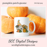 Pumpkin Patch Gnome Clipart, Pumpkins, Sunflowers, DIY Holiday Home Décor & Printables, Instant Download, Commercial Use, Clip Art Set