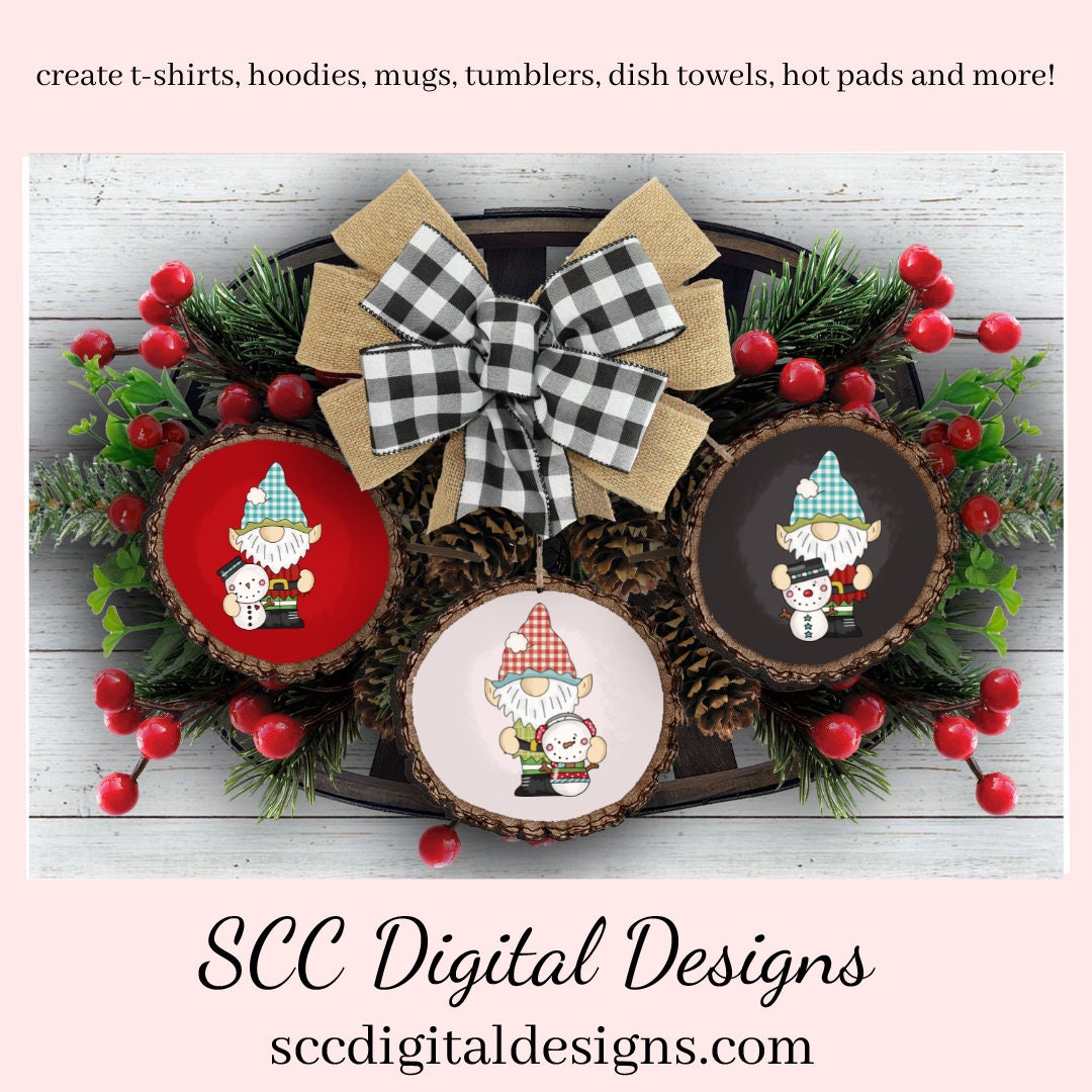 Gnome Elf Loves Winter Clipart, Black Top Hat Snowman, Santa Hat Snowmen, Create Holiday Printables, Instant Download, Commercial Use, Exclusive Clip Art PNG Set, T-Shirt & Hoodie Design, Craft Supplies, Scrapbook Elements, Personal Use  Our clipart files come to you as 300 dpi PNG images.
