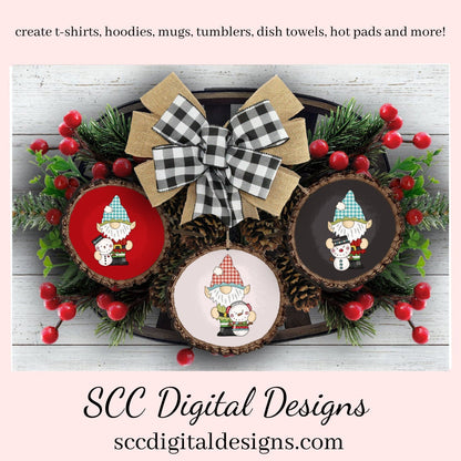 Gnome Elf Loves Winter Clipart, Black Top Hat Snowman, Santa Hat Snowmen, Create Holiday Printables, Instant Download, Commercial Use, Exclusive Clip Art PNG Set, T-Shirt & Hoodie Design, Craft Supplies, Scrapbook Elements, Personal Use  Our clipart files come to you as 300 dpi PNG images.