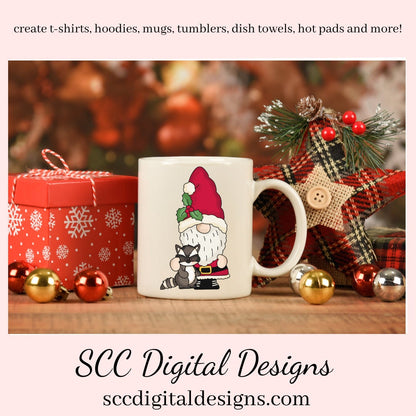 Nick Gnome Woodland Critters Clipart, Santa, Bear, Fox, Bunny, Racoon, Reindeer, Create Christmas Decor, Create Holiday Printables, Instant Download, Commercial Use, Clip Art PNG Set, T-Shirt & Hoodie Design, Craft Supplies, Scrapbook Elements, Personal Use  Our clipart files come to you as 300 dpi PNG images.