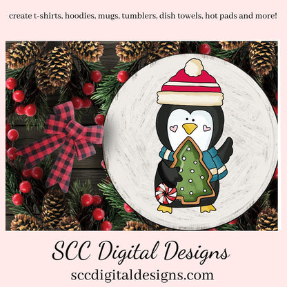 Penguin Christmas Cookies Clipart, Xmas Cookie & Candies, Create Christmas Decor, Create Holiday Printables, Instant Download, Commercial Use, Clip Art PNG Set, T-Shirt & Hoodie Design, Craft Supplies, Scrapbook Elements, Personal Use  Our clipart files come to you as 300 dpi PNG images.   