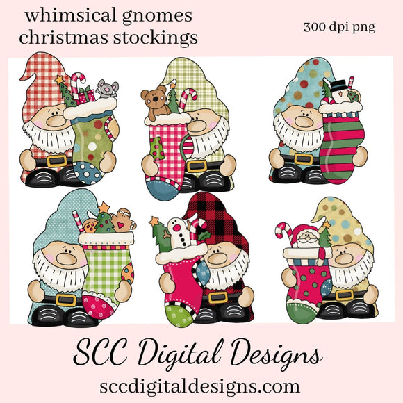 Whimsical Gnome Christmas Stocking Exclusive Clipart, Santa, Gingerbread, Mouse, Bear, Candy, Scrapbook Elements, Instant Download, Commercial Use, Clip Art PNG Set, T-Shirt & Hoodie Design, Craft Supplies, Scrapbook Elements, Personal Use  Our clipart files come to you as 300 dpi PNG images.