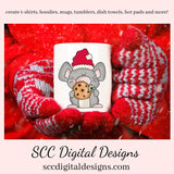 Christmas Mouse PNG, Chubby Mice, Xmas Cookies, Gingerbread, DIY Gift for Her, Instant Download, Exclusive Clipart, Commercial Use Clip Art PNG Set, Create Christmas Decor, Create Holiday Printables, T-Shirt & Hoodie Design, Craft Supplies, Scrapbook Elements, Personal Use