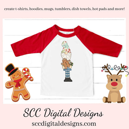 Tall Gnomes PNG, Christmas Treats, Hot Chocolate, Xmas Candy, Holiday Cookies, DIY Gift for Her, Instant Download, Exclusive Clipart, Commercial Use Clip Art Set, T-Shirt & Hoodie Design, Craft Supplies, Scrapbook Elements, Personal Use