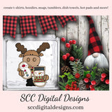 Chrismoose Snowman Cookies Clipart, DIY Gift for Her, Xmas Home Decor, Snowman Cookies, Instant Download, Commercial Use PNG, Exclusive Clip Art Set