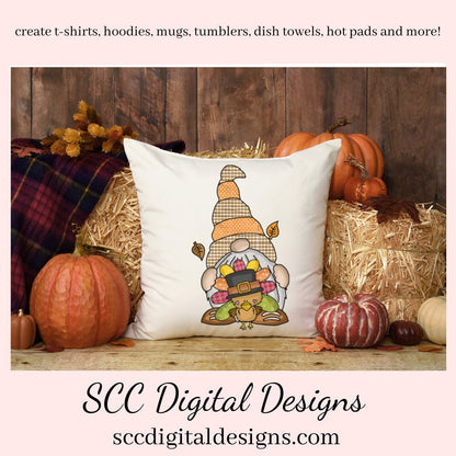 Thanksgiving Gnomes Clipart, Turkey, Pumpkin, Sunflower, DIY Holiday Home Décor & Printables, Instant Download, Commercial Use, Clip Art PNG Set, T-Shirt & Hoodie Design, Craft Supplies, Scrapbook Elements, Personal Use  Our clipart files come to you as 300 dpi PNG images.