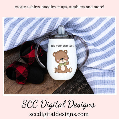 Bear PNG, Boy and Girl Bears, Santa Hat, DIY Gift for Her, Whimsical Art, Exclusive Clipart Set, Instant Download, Commercial Use Clip Art Set, Scrapbook Elements, Craft Supplies, Scrapbook Elements, Personal Use, DIY Printables