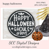 Happy Halloween Ghouls & Boys SVG, Create Holiday Printables, Kids School Party Packs, Farmhouse Wall Art, Instant Download, Commercial Use  Our SVGs are great to create home decor, coffee mugs, tumblers, t-shirts, hoodies, kitchen towels, hot pads, and so much more!