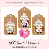 Breast Cancer Girl Gnomes Exclusive Clipart, Medical Chart, Stethoscope Motivational Quote, Instant Download, Commercial Use, Exclusive Clip Art PNG Set, T-Shirt & Hoodie Design, Craft Supplies, Scrapbook Elements, Personal Use  Our clipart files come to you as 300 dpi PNG images.   