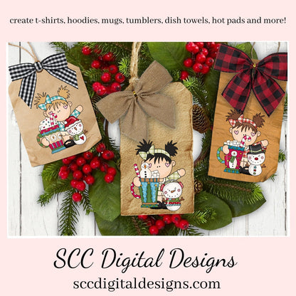 Pigtail Girls Snowman Soup Exclusive Clipart, Hot Cocoa Mugs, Snowman, Snowmen, Candy Cane, Scrapbook Elements, Instant Download, Commercial Use, Clip Art PNG Set, T-Shirt & Hoodie Design, Craft Supplies, Scrapbook Elements, Personal Use  Our clipart files come to you as 300 dpi PNG images.