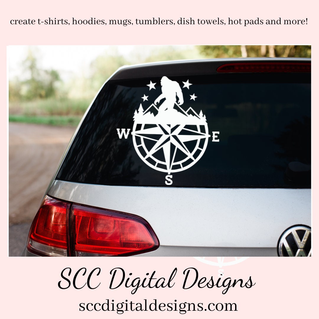 Believe in Bigfoot SVG, Sasquatch Decal, Man Cave Sign, Big Foot Sticker, DIY Gift for Him, Cricut Designs, Commercial Use PNG