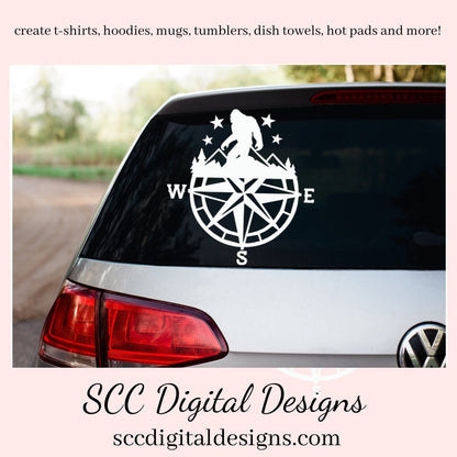 Believe in Bigfoot SVG, Sasquatch Decal, Man Cave Sign, Big Foot Sticker, DIY Gift for Him, Cricut Designs, Commercial Use PNG