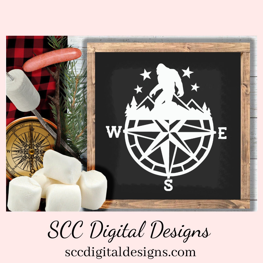 Believe in Bigfoot SVG, Sasquatch Decal, Man Cave Sign, Big Foot Sticker, DIY Gift for Him, Cricut Designs, Commercial Use PNG