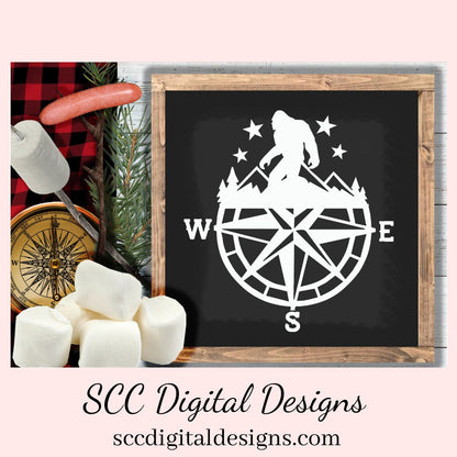 Believe in Bigfoot SVG, Sasquatch Decal, Man Cave Sign, Big Foot Sticker, DIY Gift for Him, Cricut Designs, Commercial Use PNG