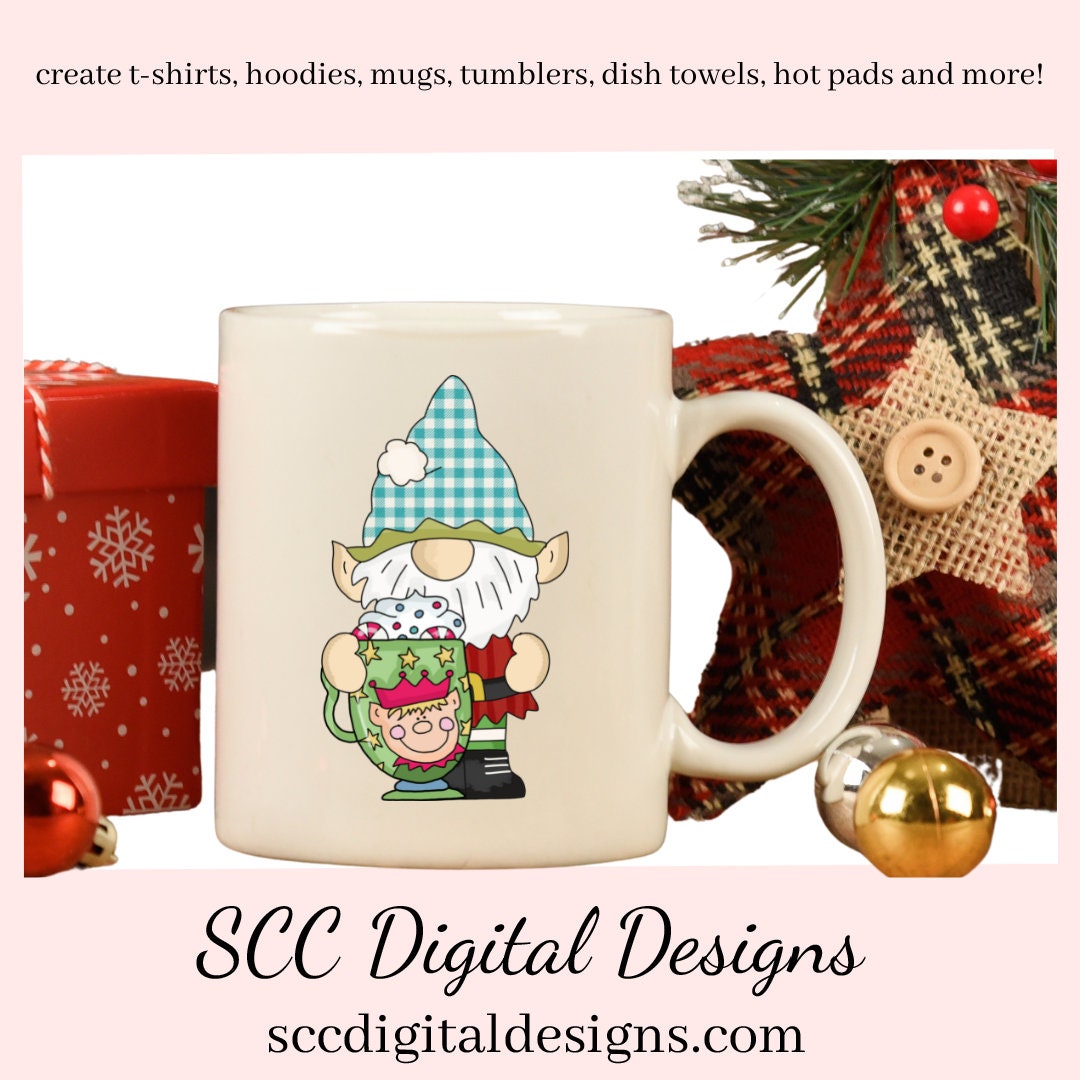 Our Clipart collections are great to create home decor, coffee mugs, tumblers, t-shirts, hoodies, kitchen towels, hot pads, and so much more!  Elf Gnome PNG, Hot Cocoa Mugs, Reindeer, Snowman, Snowmen, Santa, Gingerbread Cookie, DIY Gift for Her, DIY Printables, Exclusive Clipart Set, Instant Download, Commercial Use Clip Art, Scrapbook Elements, Craft Supplies, Scrapbook Elements, Personal Use