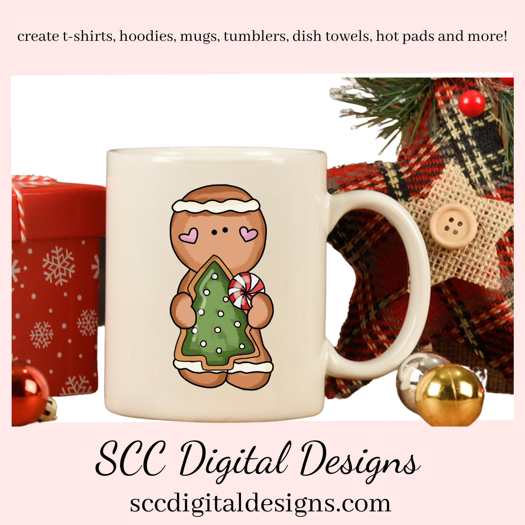 Gingerbread PNG, Christmas Cookies Holiday Treat, Xmas Candy, DIY Gift for Her, Exclusive Clipart, Instant Download, Commercial Use Clip Art