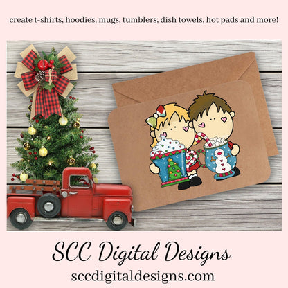 Christmas Kids PNG, Hot Cocoa Mug, Reindeer, Snowman Snowmen, Christmas Tree, Holiday Cookies, DIY Gift for Her, DIY Printables, Exclusive Clipart Set, Instant Download, Commercial Use Clip Art, Craft Supplies, Scrapbook Elements, Personal Use