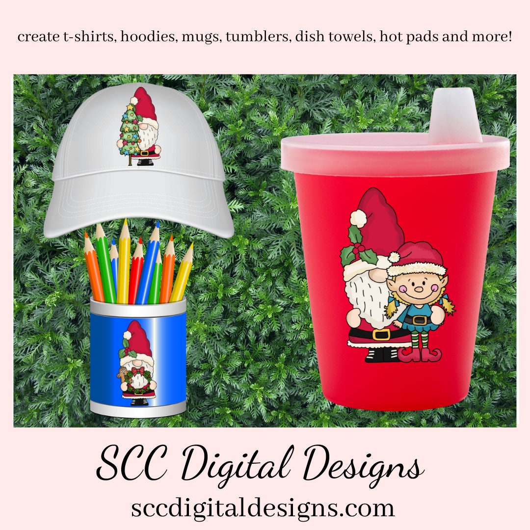 Our Clipart collections are great to create home decor, coffee mugs, tumblers, t-shirts, hoodies, kitchen towels, hot pads, and so much more!  Christmas Gnome PNG, St Nick, Elf, Xmas Tree, Holiday Wreath, Santa's Sleigh, DIY Gift for Her, DIY Printables, Exclusive Clipart Set, Instant Download, Commercial Use Clip Art, Scrapbook Elements, Craft Supplies, Scrapbook Elements, Personal Use