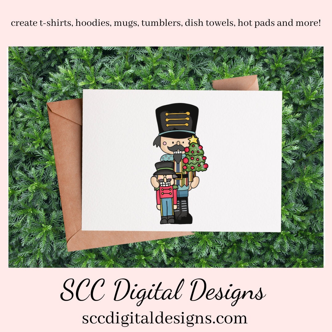 Nutcracker Christmas PNG, Xmas Tree, Holiday Gifts, Christmas Lights, Wrapped Presents, DIY Gift for Her, DIY Printables, Exclusive Clipart Set, Instant Download, Commercial Use Clip Art, Scrapbook Elements, Craft Supplies, Scrapbook Elements, Personal Use