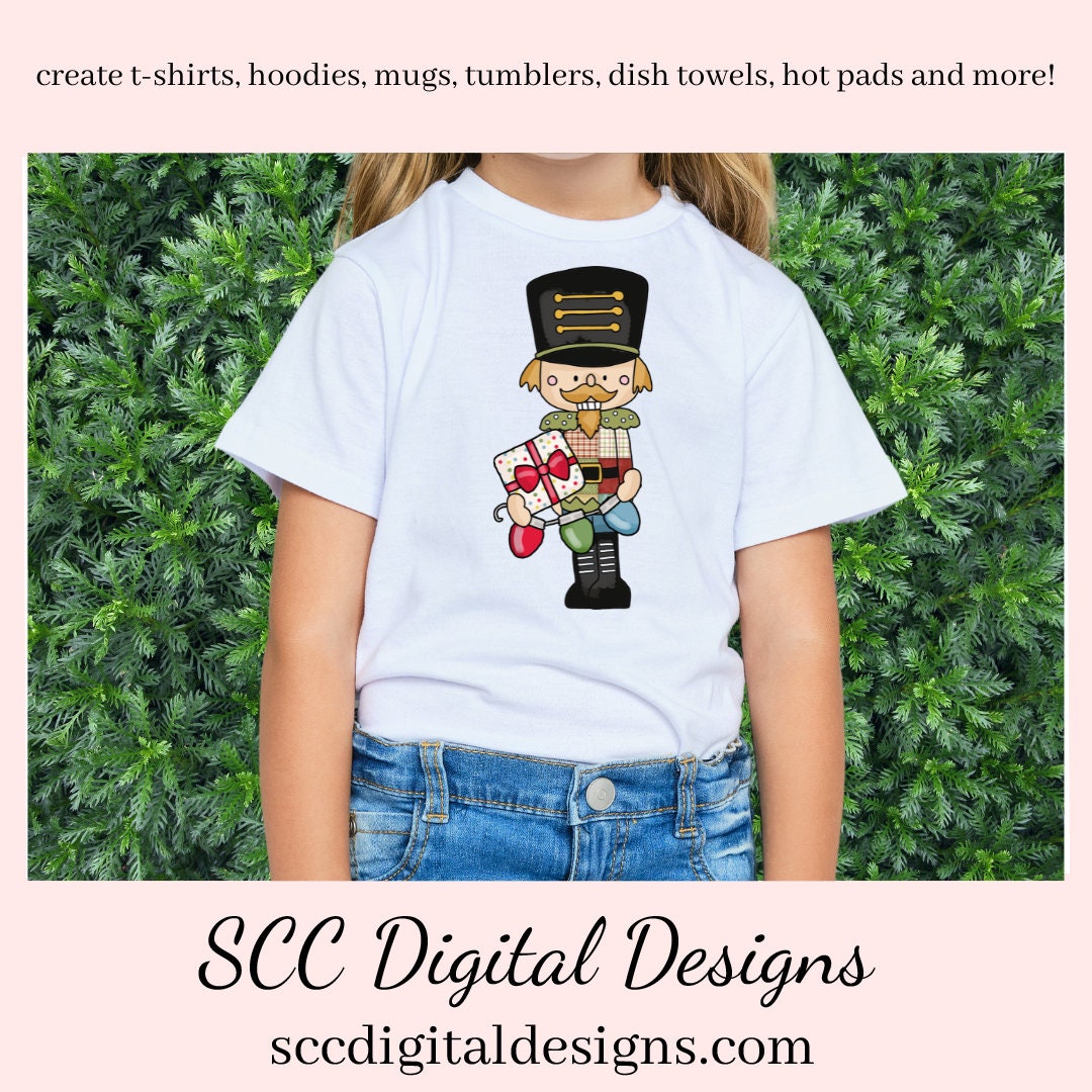 Nutcracker Christmas PNG, Xmas Tree, Holiday Gifts, Christmas Lights, Wrapped Presents, DIY Gift for Her, DIY Printables, Exclusive Clipart Set, Instant Download, Commercial Use Clip Art, Scrapbook Elements, Craft Supplies, Scrapbook Elements, Personal Use