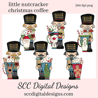 Nutcracker Christmas PNG, Christmas Coffee, Cocoa Mug, Santa, Reindeer, Snowman Snowmen, Xmas Tree, DIY Gift for Her, DIY Printables, Exclusive Clipart Set, Instant Download, Commercial Use Clip Art, Scrapbook Elements, Craft Supplies, Scrapbook Elements, Personal Use