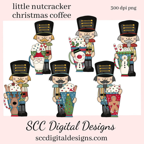 Nutcracker Christmas PNG, Christmas Coffee, Cocoa Mug, Santa, Reindeer, Snowman Snowmen, Xmas Tree, DIY Gift for Her, DIY Printables, Exclusive Clipart Set, Instant Download, Commercial Use Clip Art, Scrapbook Elements, Craft Supplies, Scrapbook Elements, Personal Use