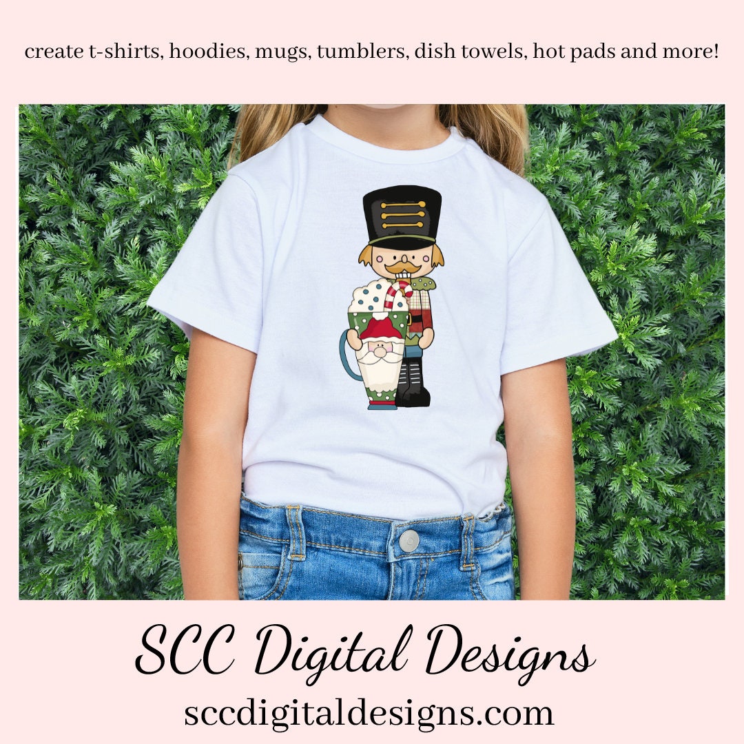 Nutcracker Christmas PNG, Christmas Coffee, Cocoa Mug, Santa, Reindeer, Snowman Snowmen, Xmas Tree, DIY Gift for Her, DIY Printables, Exclusive Clipart Set, Instant Download, Commercial Use Clip Art, Scrapbook Elements, Craft Supplies, Scrapbook Elements, Personal Use