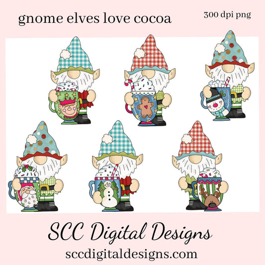 Our Clipart collections are great to create home decor, coffee mugs, tumblers, t-shirts, hoodies, kitchen towels, hot pads, and so much more!  Elf Gnome PNG, Cocoa Mugs, Hot Chocolate, Snowman, Snowmen, Reindeer, Santa, DIY Gift for Her, DIY Printables, Exclusive Clipart Set, Instant Download, Commercial Use Clip Art, Scrapbook Elements, Craft Supplies, Scrapbook Elements, Personal Use