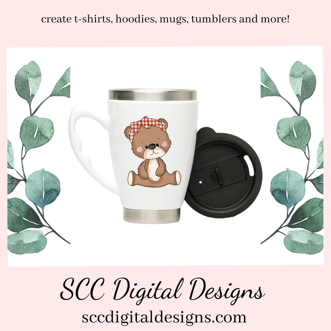 Bear PNG, Boy and Girl Bears, Santa Hat, DIY Gift for Her, Whimsical Art, Exclusive Clipart Set, Instant Download, Commercial Use Clip Art Set, Scrapbook Elements, Craft Supplies, Scrapbook Elements, Personal Use, DIY Printables