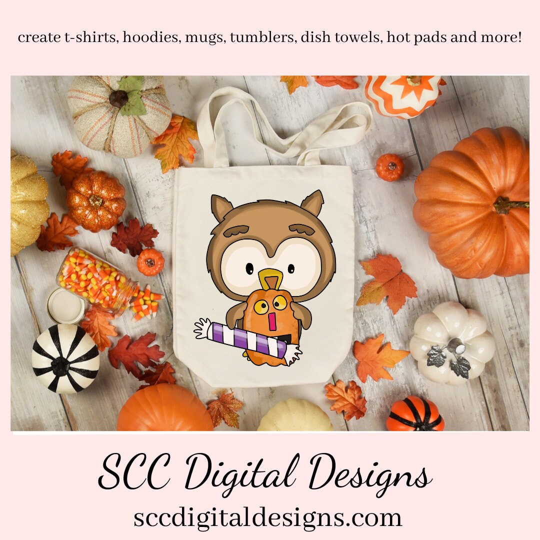 Our Clipart collections are great to create home decor, coffee mugs, tumblers, t-shirts, hoodies, kitchen towels, hot pads, and so much more!  Halloween Owl PNG, Black Witch Hat, Spooky Pumpkin, Candy, DIY Gift for Her, DIY Printables, Exclusive Clipart Set, Instant Download, Commercial Use Clip Art, Scrapbook Elements, Craft Supplies, Scrapbook Elements, Personal Use, Whimsical Wildlife