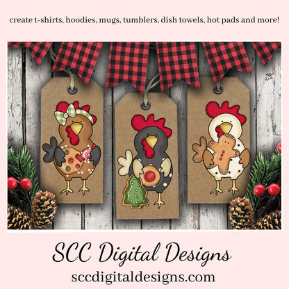 Our Clipart collections are great to create home decor, coffee mugs, tumblers, t-shirts, hoodies, kitchen towels, hot pads, and so much more!  Christmas Chicken PNG, Xmas Cookies, Holiday Gingerbread, DIY Gift for Her, DIY Printables, Exclusive Clipart Set, Instant Download, Commercial Use Clip Art, Scrapbook Elements, Craft Supplies, Scrapbook Elements, Personal Use, Whimsical Wildlife, Funny Chickens