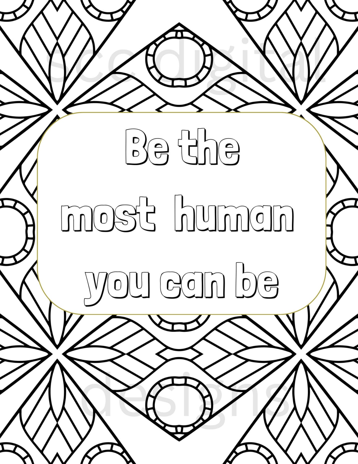 Adult Coloring Pages, Mandala Printable Wall Art, Geometric Shapes, Print at Home, Inspirational Quotes, Fun Educational, Instant Download, Personal Use Instant Download, Personal Use