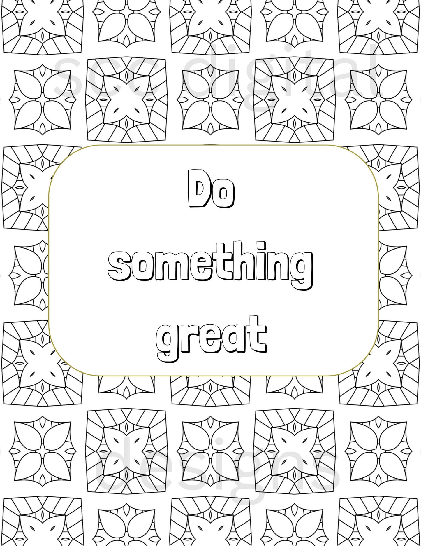 Adult Coloring Pages 3, Mandala Printable Wall Art, Geometric Shapes, Print at Home, Inspirational Quotes, Fun Educational, Instant Download, Personal Use Instant Download, Personal Use