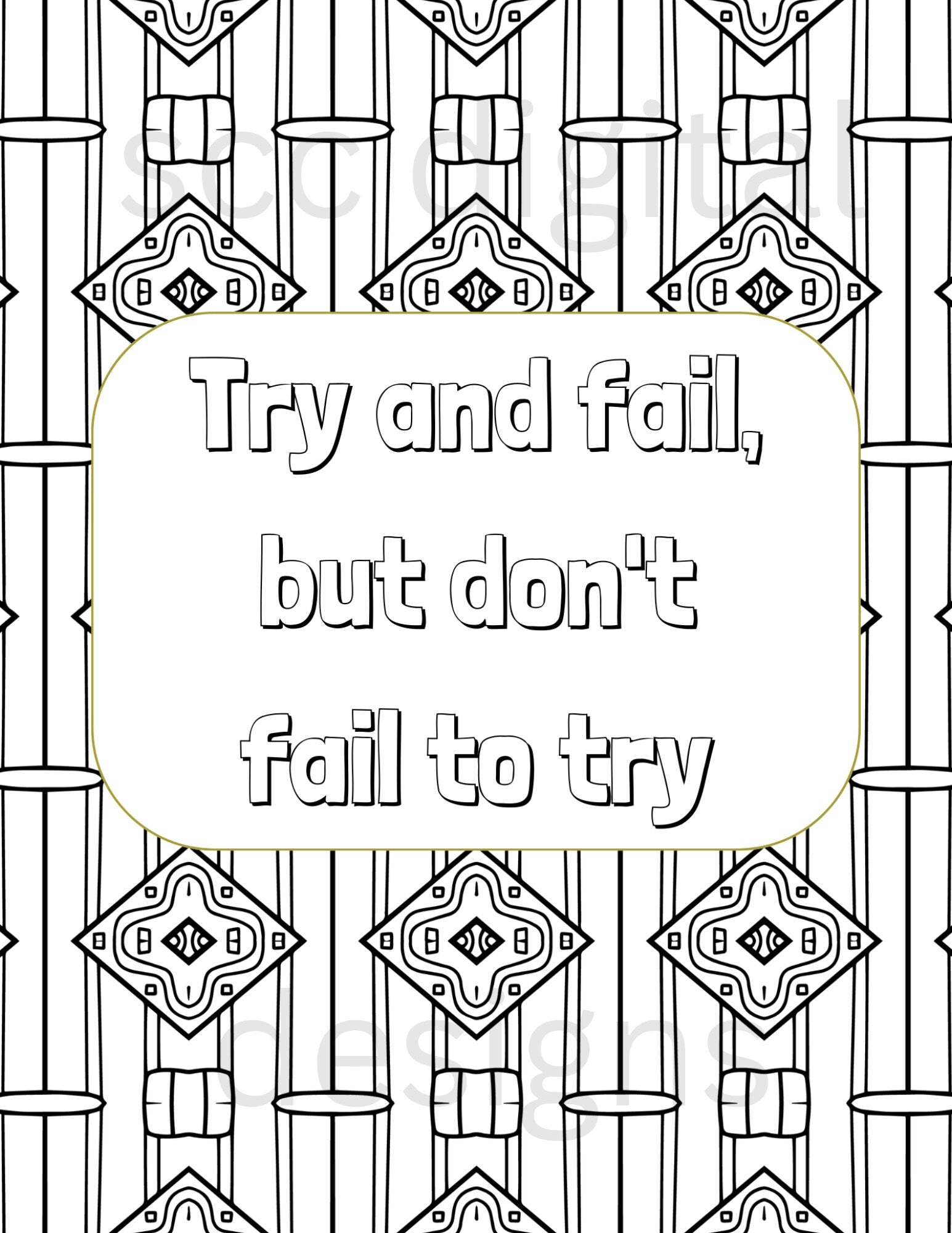 Adult Coloring Pages 4, Mandala Printable Wall Art, Geometric Shapes, Print at Home, Inspirational Quotes, Fun Educational, Instant Download, Personal Use Instant Download, Personal Use