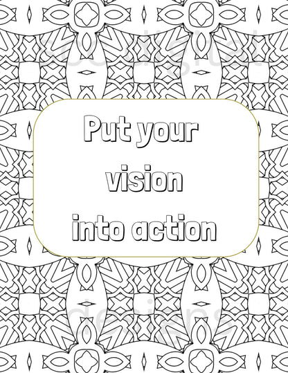 Adult Coloring Pages 5, Mandala Printable Wall Art, Geometric Shapes, Print at Home, Inspirational Quotes, Fun Educational, Instant Download, Personal Use Instant Download, Personal Use, Aim Higher, Try and Stop Me