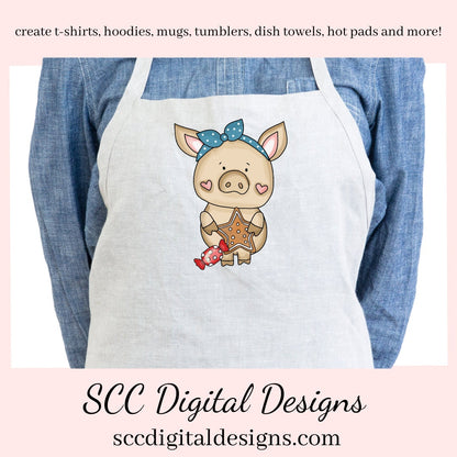 Pig PNG, Christmas Treats, Xmas Cookies, Holiday Candy, DIY Gift for Her, DIY Printables, Exclusive Clipart Set, Instant Download, Commercial Use Clip Art, Scrapbook Elements, Craft Supplies, Scrapbook Elements, Personal Use, Piggy Lover Gifts